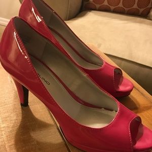 Pink Open Toe Heel